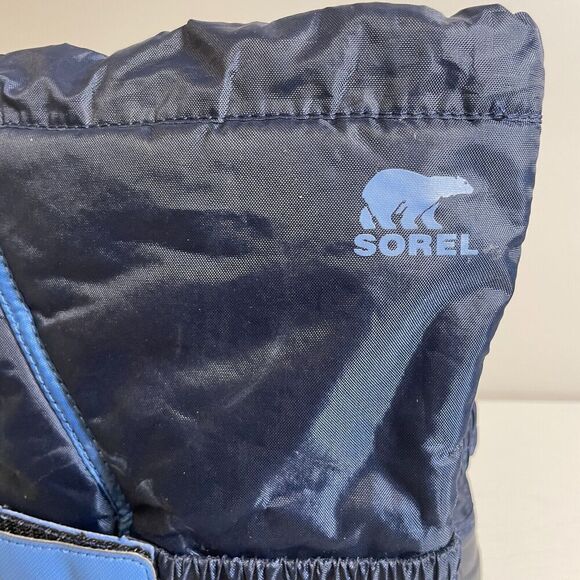 Sorel Flurry Winter Snow Boots Black/ Bright Blue Size US 6 No Lining Round Toe - Picture 11 of 12